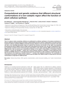 Computational and genetic evidence that different structural