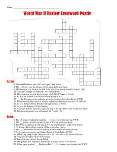 World War II Review Crossword Puzzle