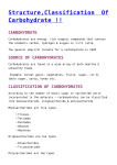 Structure,Classification Of Carbohydrate