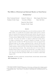 The Effects of External and Internal Shocks on Total Factor Productivity