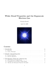 White Dwarf Properties and the Degenerate Electron Gas