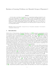 Hardness of Learning Problems over Burnside Groups of Exponent 3