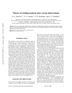 Theory of cooling neutron stars versus observations
