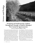 Designing and Implementing a Habitat Management Strategy to