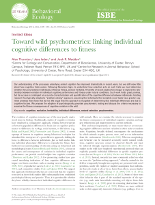 Toward wild psychometrics: linking individual cognitive differences