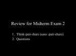 Review for Midterm Exam 2