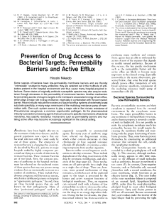 Prevention of Drug Access to Bacterial Targets: Permeability