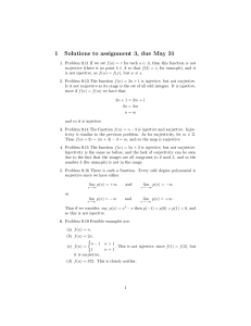 1 Solutions to assignment 3, due May 31