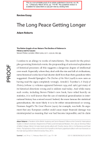 The Long Peace Getting Longer