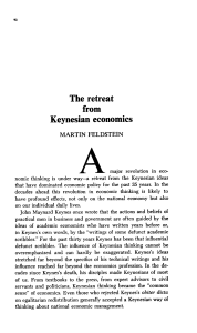 The retreat from Keynesian economics