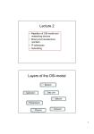 Lecture 2 Layers of the OSI