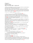 Category 3 Number Theory Meet #1 October 2007 – Practice #2