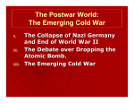 HIS102 WWW Coldwar and Postwar World