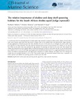 The relative importance of shallow and deep shelf spawning