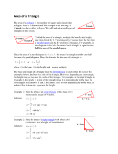 Area of a Triangle