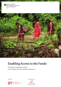 Enabling Access to the Funds. PROFONANPE`s Adaptation