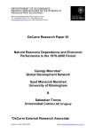 Natural Resource Dependence and Economic Performance in the