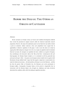 The Ottoman Origins of Capitalism