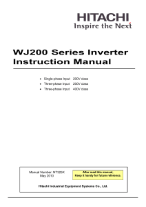 WJ200 Series Inverter Instruction Manual