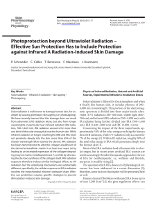 Photoprotection beyond Ultraviolet Radiation