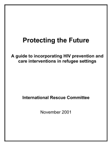 Protecting the Future A guide to incorporating HIV