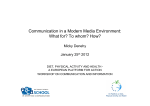 Communication in a Modern Media Environment