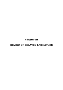 Chapter III REVIEW OF RELATED LITERATURE