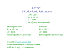 AST 301 Introduction to Astronomy - University of Texas Astronomy