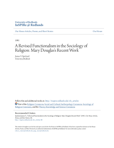 A Revised Functionalism in the Sociology of Religion: Mary