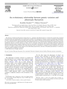 An evolutionary relationship between genetic variation and