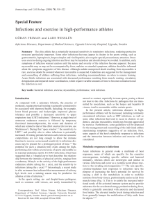 Infections and exercise in high-performance athletes