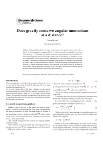 Does gravity conserve angular momentum