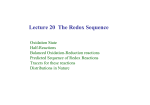Lecture 20 The Redox Sequence