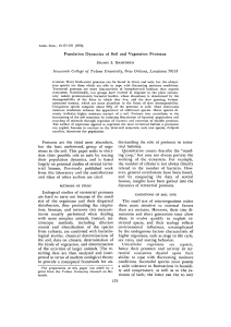 Population Dynamics of Soil and Vegetation Protozoa Newcomb