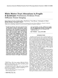 White matter tract alterations in fragile X
