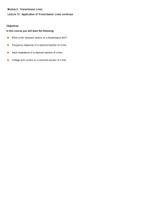 Module 2 : Transmission Lines Lecture 13 : Application of