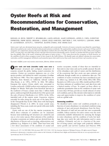 Oyster Reefs at Risk and Recommendations for Conservation