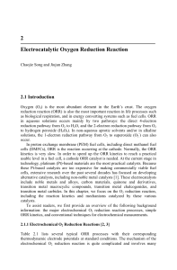 2 Electrocatalytic Oxygen Reduction Reaction