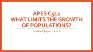 APES C5L2 What Limits the Growth of Populations?