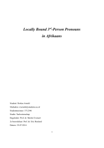 Locally Bound 3rd-Person Pronouns in Afrikaans