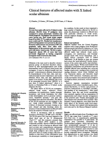 ocular albinism - British Journal of Ophthalmology