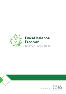 Fiscal Balance Program 2020