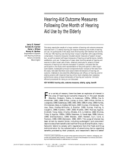 Hearing-Aid Outcome Measures Following One Month of Hearing