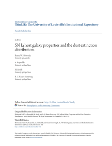 SN Ia host galaxy properties and the dust extinction