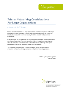 Printer Networking Considerations For Large Organizations