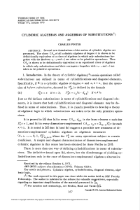 cylindric algebras and algebras of substitutions^) 167