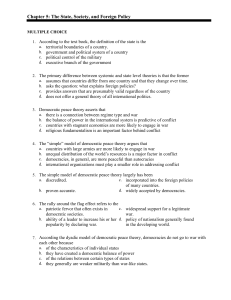 Chapter 5: The State, Society, and Foreign Policy