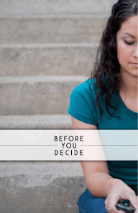 Before You Decide Brochure - Pregnancy Resource Center of