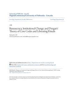 Bureaucracy, Institutional Change, and Deegan`s Theory of Core