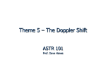 Theme 5 – The Doppler Shift